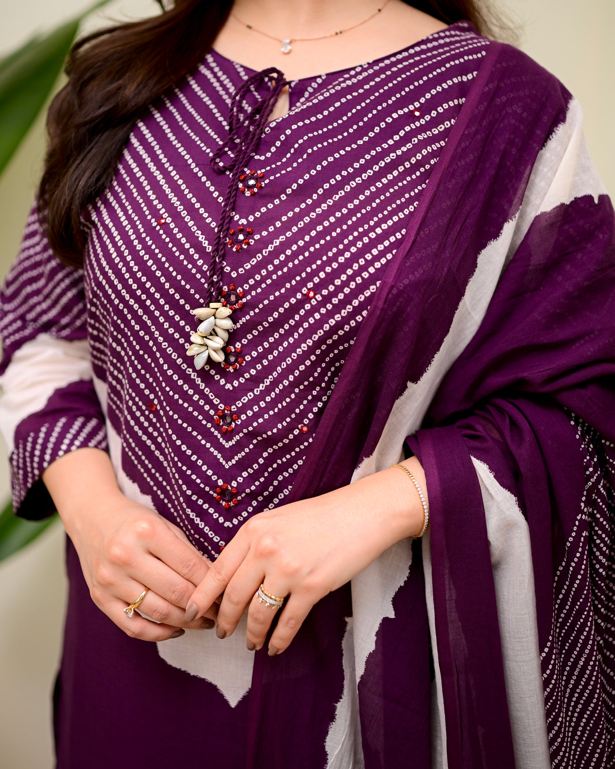 Jamuni Bandhej Muse Cotton Palazzo Suit